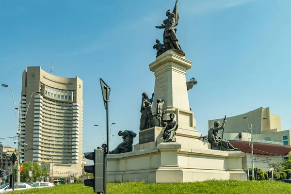Bukarest Románia Liberális Ion Bratianu Emlékműve Bukaresti Egyetemi Téren — Stock Fotó