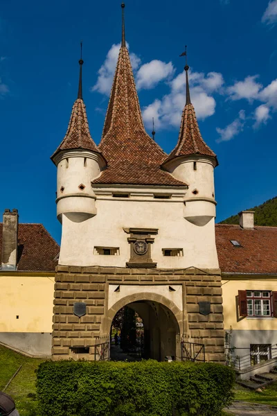 Brasov Transsylsvania Roemenië Ecaterina Gate Catherine Gate Werd Gebouwd 1526 — Stockfoto