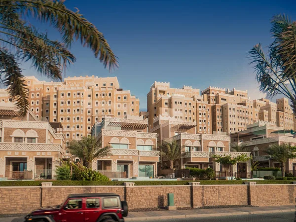 Dubai Verenigde Staten Residentiële Gebouwen Palm Jumeirah Eiland Eilanden Zijn — Stockfoto
