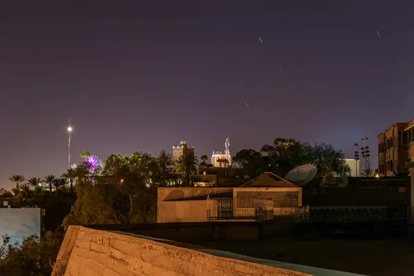 stock image Ouarzazate Morocco. Beautiful city in the atlas mountains of Morocco in night