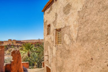 Ksar Ait Ben Haddou, eski Berber kerpiç köyü ya da kasbah. Ouarzazate, Draa-Tafilalet, Fas, Kuzey Afrika
