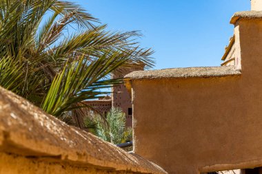 Ksar Ait Ben Haddou, eski Berber kerpiç köyü ya da kasbah. Ouarzazate, Draa-Tafilalet, Fas, Kuzey Afrika