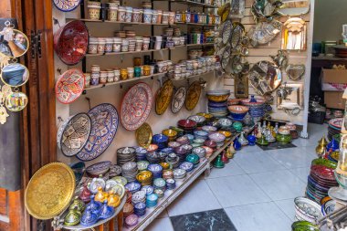Hediyelik eşya dükkanı Medine Marakeş, Fas