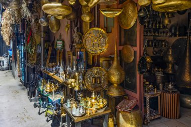 Souvenir shop in the medina of Marrakech, Morocco clipart