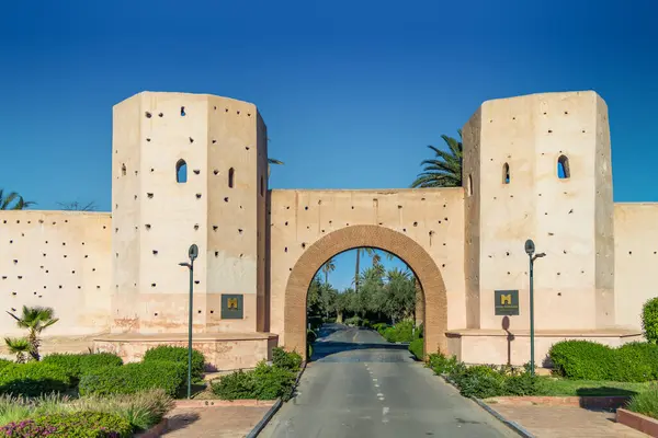 Marakeş, Fas. Marakeş 'teki Royal Mansour Oteli' nin muhteşem bir atmosferi var. Lüks otel, istisnai saray..