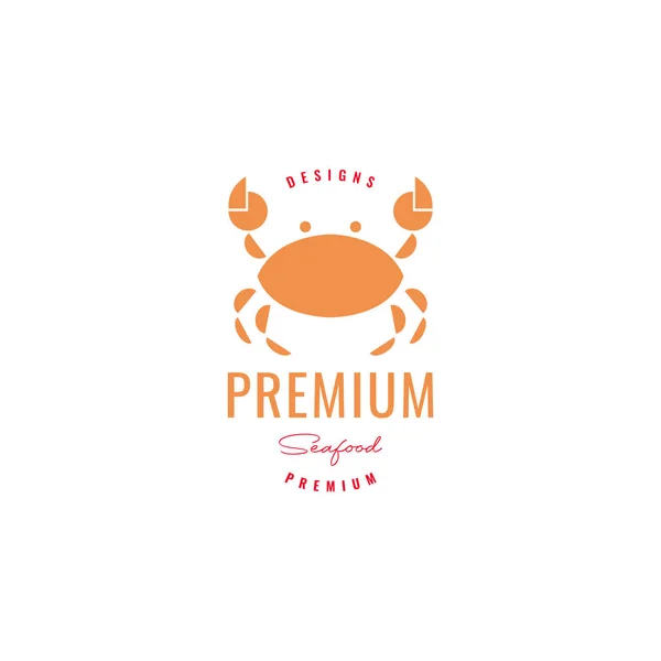 Pequeno Caranguejo Design Logotipo Minimalista — Vetor de Stock