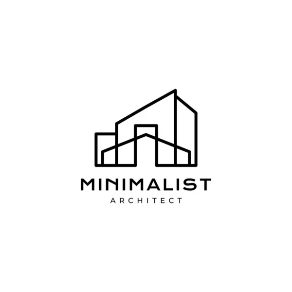 architecture home minimalist modern lines logo design