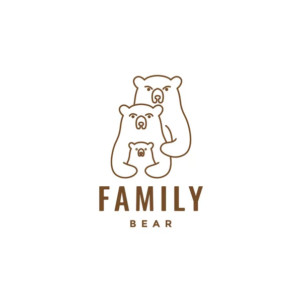 stock vector bear family harmony logo design vector