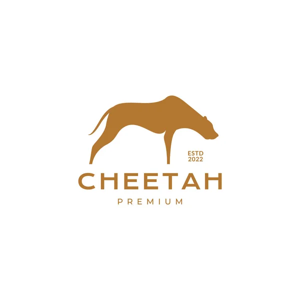 Animal Chita Moderna Mascote Minimalista Limpo Logotipo Design Vetor —  Vetores de Stock