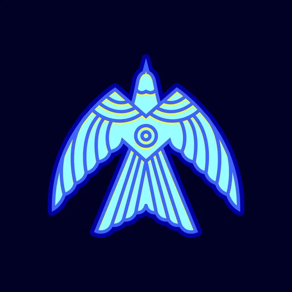 Uçan Kuş Özgürlük Şahini Teknolojisi Modern Geometrik Renkli Soyut Logo — Stok Vektör