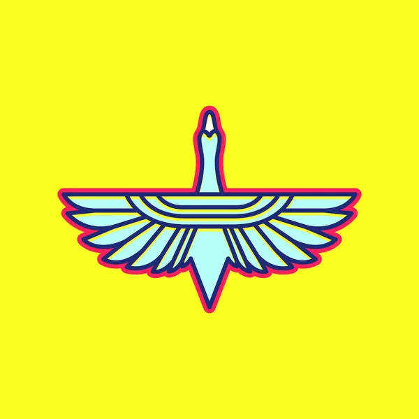 Fliegender Vogel Gans Modern Geometrisch Bunt Abstrakt Logo Design Vektor — Stockvektor