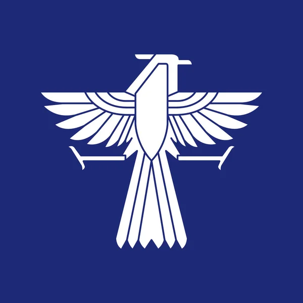Ιπτάμενο Πουλί Κέρατο Αετός Σύγχρονο Γεωμετρικό Επίπεδο Λογότυπο Σχεδιασμό Διάνυσμα — Διανυσματικό Αρχείο