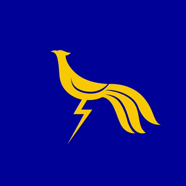Петух Птицы Петух Животных Венчание Молнии Современный Красочный Дизайн Логотипа — стоковый вектор