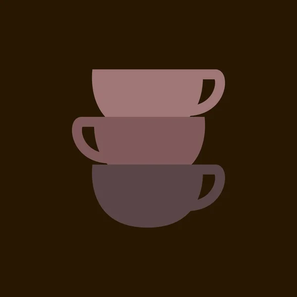Чашка Кави Зібрав Шоколадний Напій Смак Запах Логотип Вектор Дизайну — стоковий вектор