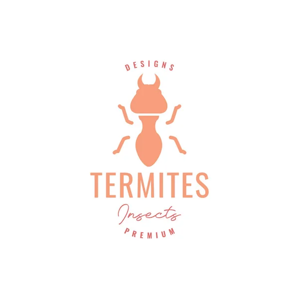 animal insect termite strong fang modern minimal logo design vector