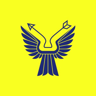 kanat kuşu okları modern logo tasarım vektörünü temizler