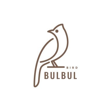 Kuş güzellik çizgisi sanat minimal modern logo tasarım vektörü