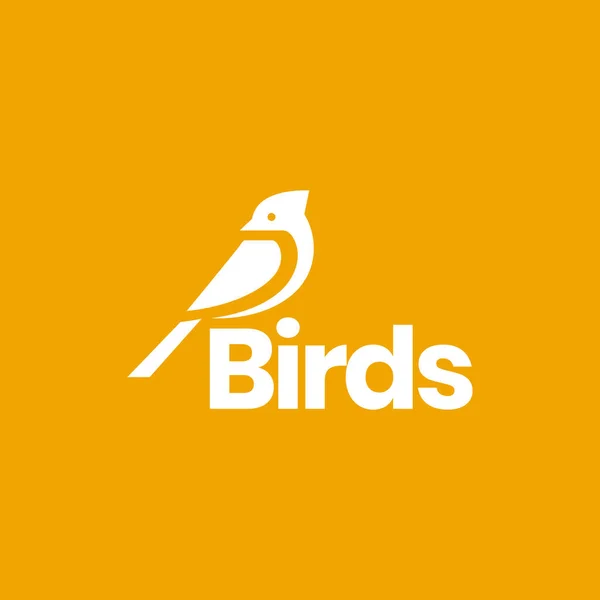 Vogel Kanarienvogel Moderne Minimalistische Einfache Bunte Logo Design Vektor — Stockvektor
