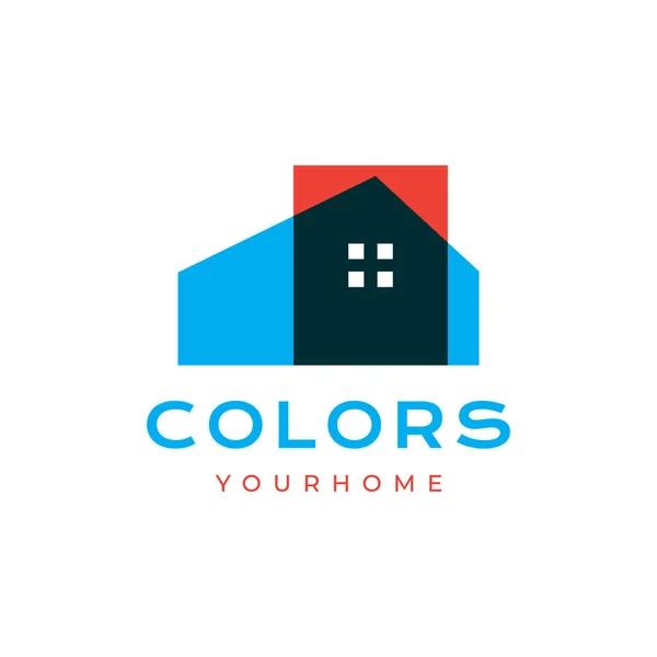 architecture home house wall modern minimalist abstract colorful logo design vector