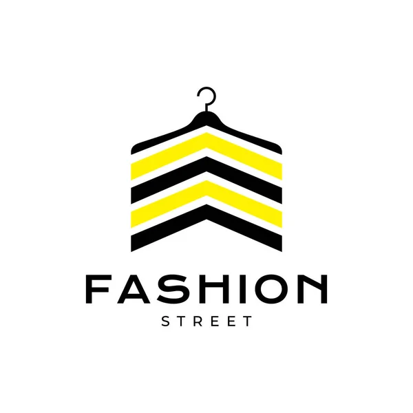 Уличная Мода Вешалка Стрелки Ткани Современный Дизайн Логотипа Вектор — стоковый вектор