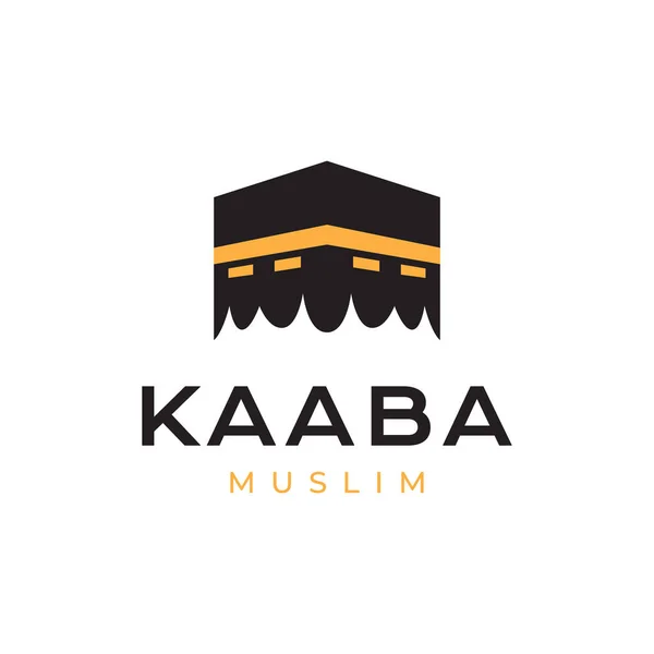 Kaaba Lugar Sonho Muçulmano Rezar Vetor Design Logotipo Mínimo —  Vetores de Stock
