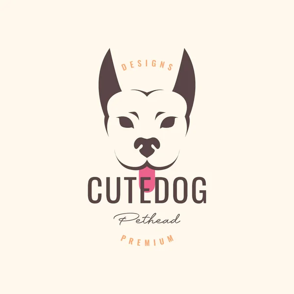 Hayvan Evcil Hayvanları Köpek Kafası Doberman Klasik Rozet Logosu Tasarım — Stok Vektör