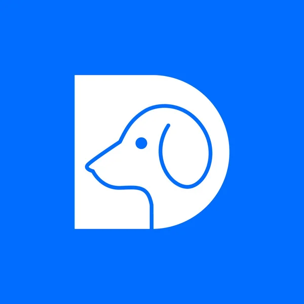Γράμμα Κατοικίδια Ζώα Σκυλιών Minimal Σύγχρονη Απεικόνιση Εικονίδιο Φορέα Λογότυπο — Διανυσματικό Αρχείο