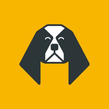 Şövalye Kral Charles Spaniel sevimli maskot köpeğini besliyor renkli kızgın logo ikonu çizimi