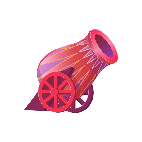 Cirkuskanon Cannon Isolerad Vit Bakgrund — Stock vektor