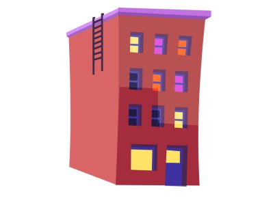 Gece için şehir için ev.  