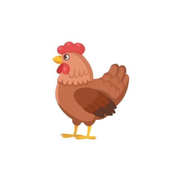 Κοτόπουλο Καρτούν Για Παιδιά Ζώα Αγροκτήματος Εικονογράφηση Διάνυσμα — Διανυσματικό Αρχείο