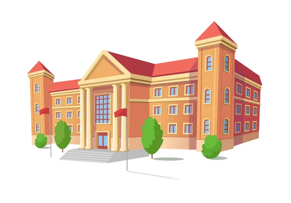 stock vector SCHOOL BUILDING in perspective