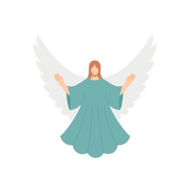 Angel vektör düz illüstrasyonunu kutsadı.