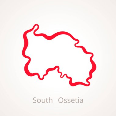 Outline map of South Ossetia marked with red line.