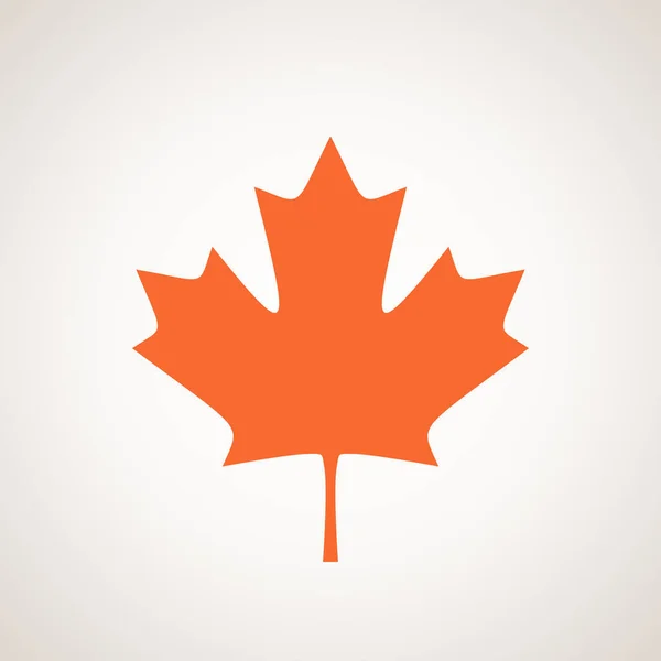 Folha Bordo Vermelha Símbolo Bandeira Canadá — Vetor de Stock