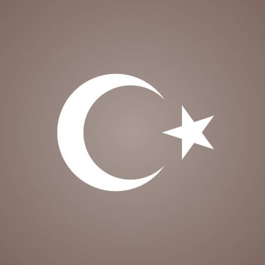 Beyaz yıldız ve hilal - Türkiye bayrağının sembolü.
