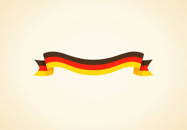 Fita Com Bandeira Alemanha Estilo Design Plano — Vetor de Stock