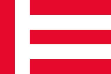 Hollanda şehri Eindhoven 'ın vektör bayrağı.