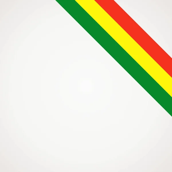 Угловой Ленточный Флаг Боливии Верхнего Правого Края Страницы — стоковый вектор