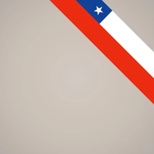 Bandera Cinta Inclinada Esquina Chile Para Una Aera Superior Derecha — Archivo Imágenes Vectoriales
