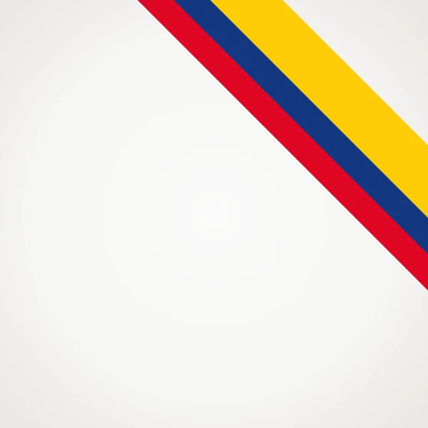 Eckschräge Bandfahne Kolumbiens Für Die Rechte Obere Ecke Einer Seite — Stockvektor