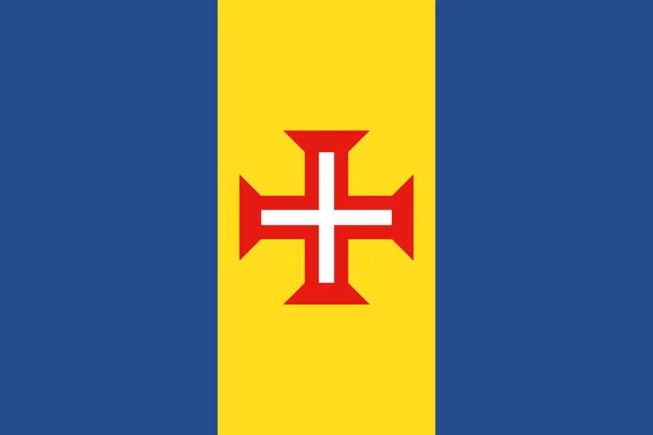 Flaga Wyspy Madera — Wektor stockowy