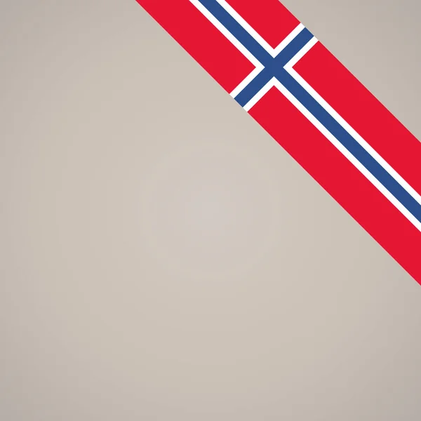 Sudut Miring Bendera Pita Norwegia Untuk Aera Kanan Atas Halaman - Stok Vektor