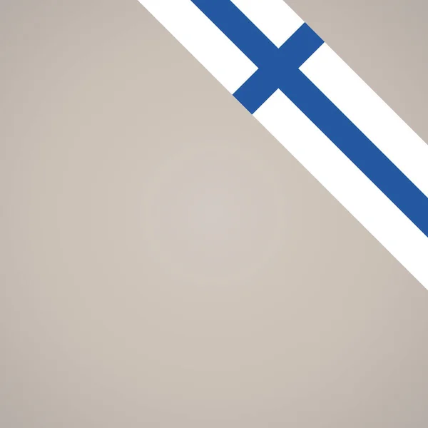 Finlandiya Nın Sağ Üst Sayfası Için Köşeli Kurdele Bayrağı — Stok Vektör