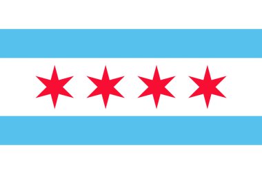 Şikago Amerikan bayrağı.