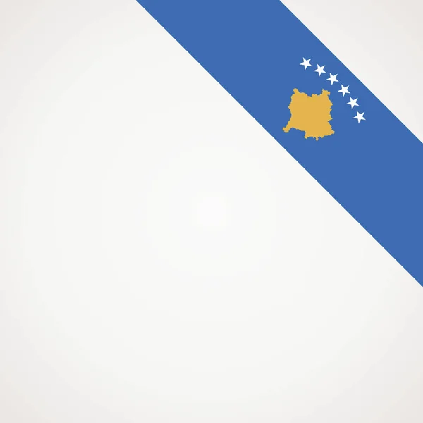 Roh Šikmé Stuhy Vlajky Kosova Pro Horní Pravou Éru Stránky — Stockový vektor
