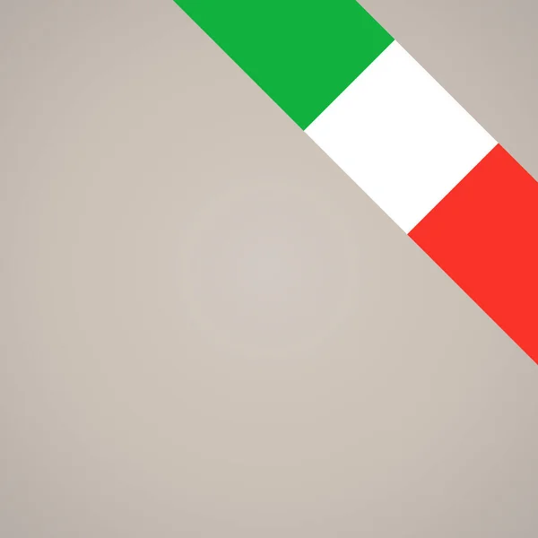 Bandiera Nastro Angolare Dell Italia Era Alto Destra Una Pagina — Vettoriale Stock