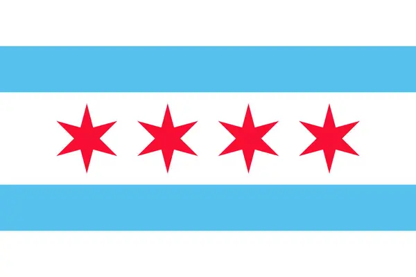 Flag American City Chicago — Stock Vector