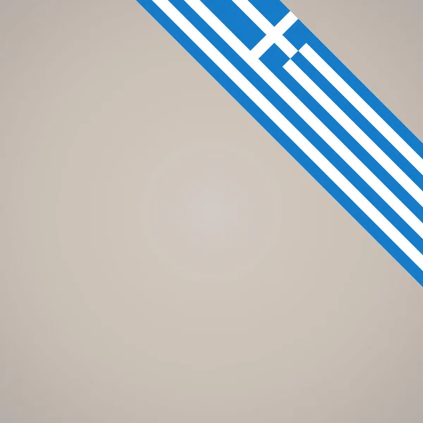 Angle Incliné Ruban Drapeau Grèce Pour Une Aera Haut Droite — Image vectorielle
