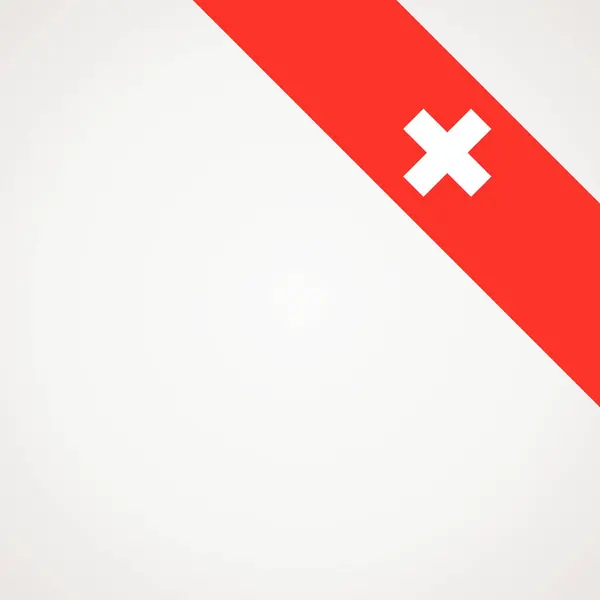 Bir Sayfanın Sağ Üst Köşesinde Sviçre Bayrağı Var — Stok Vektör